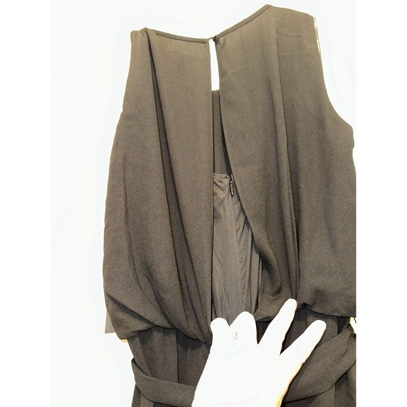 Vince Camuto‎ Moss Crepe Blouson Crop Jumpsuit Black Size 10 NEW WITH TAGS - Picture 10 of 12